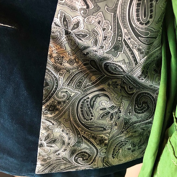 TALBOTS SIGNATURE Teal Velvet Single Button Blazer - Picture 9 of 12